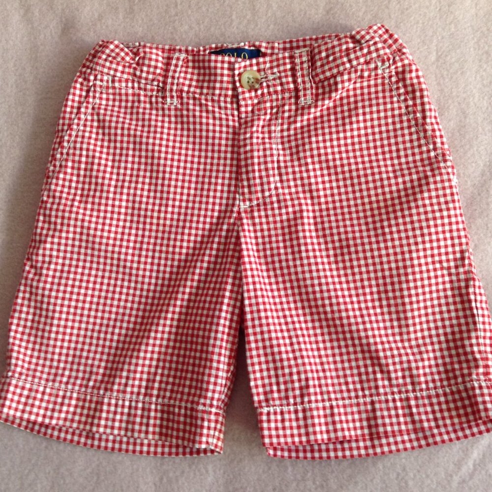 Polo Ralph Lauren red/white gingham boys' shorts